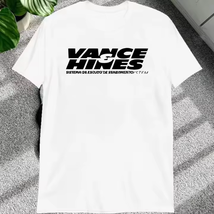 Camiseta De Moda VANCE HINES Para Hombre Inspirada En Sistemas De Escape De Motocicletas Casual Suave Talla S-6XL En Colores Negro Y Blanco - 1