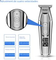 Kemei 5027 Cortacabello Para Barbero Sin Cable Corte Cercano Para Líneas Y Afeitado Seco Pantalla LCD Trimmer De Cabello Con Cuchilla De Titanio - details 9