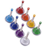 Kit De Campanas De Metal Diatónicas De 8 Notas Coloridas Juguete Musical Para Niños Instrumento De Percusión Manual Para Aprendizaje Musical Y Enseñanza - details 5