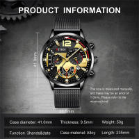 Reloj De Lujo Para Hombre En Malla Dorada Con Cuerda De Cuero Reloj De Cuarzo Negocios Reloj Luminoso Reloj Masculino Relogio Masculino - details 3