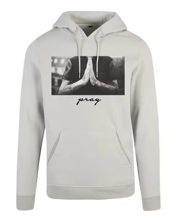 Sudadera Mister Tee Beige Lightasphalt Pray Hoodie - 1