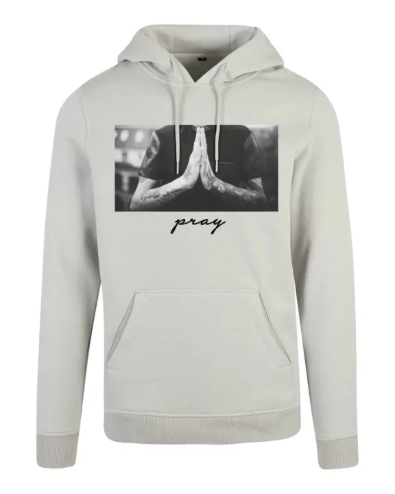 Sudadera Mister Tee Beige Lightasphalt Pray Hoodie - 1