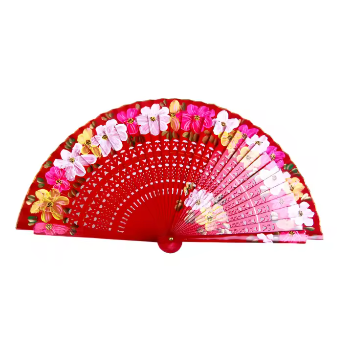 Lote de 24 Adorables Abanicos de Madera de Alta Calidad 23 Cm Colores Surtidos - Compre Hermosos Detalles de Boda, Alta Calidad - 1