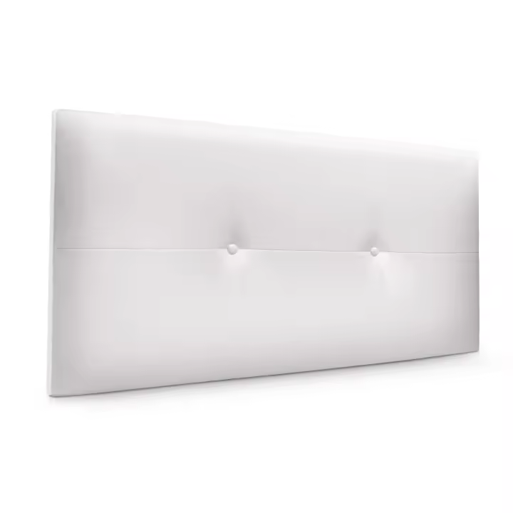 DHOME Cabecero de Polipiel o Tela AQUALINE Pro cabeceros Cabezal tapizado Cama Lujo (Blanco Polipiel) - 1
