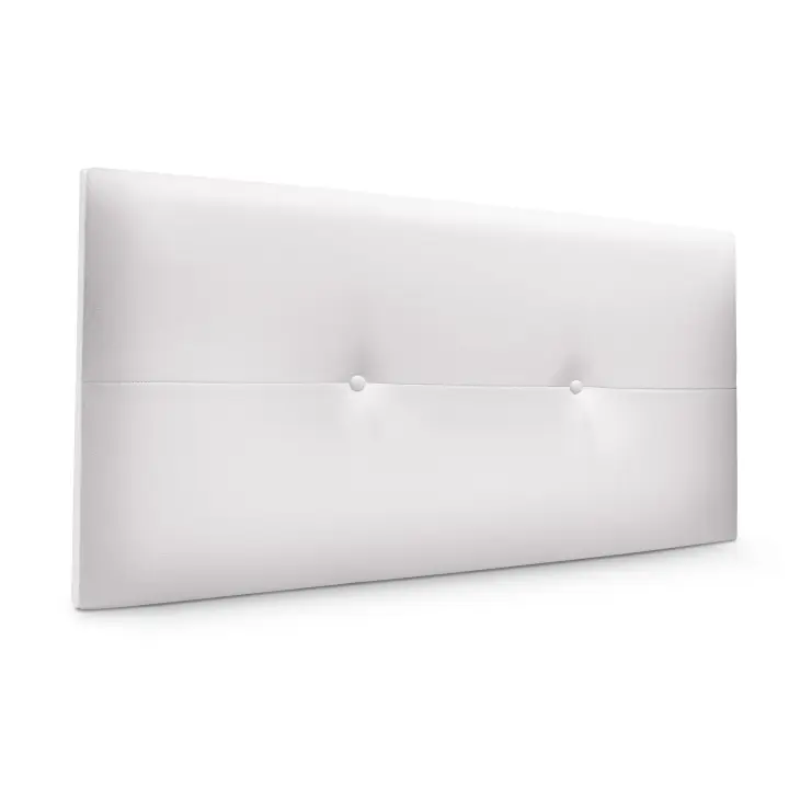 DHOME Cabecero de Polipiel o Tela AQUALINE Pro cabeceros Cabezal tapizado Cama Lujo (Blanco Polipiel) - 1