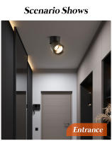 Luces De Traxa LED De Aluminio Montaje En Superficie Ajustables Y Plegables Para Iluminación De Cocina Hogar Y Tiendas - details 8