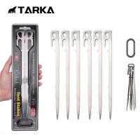TARKA 6pcs Palos De Tenda Para Camping Y Viajes Acero Inoxidable Pinos De Suelo Para Tarp De Sol Y Playa Accesorio De Tenda - details 0