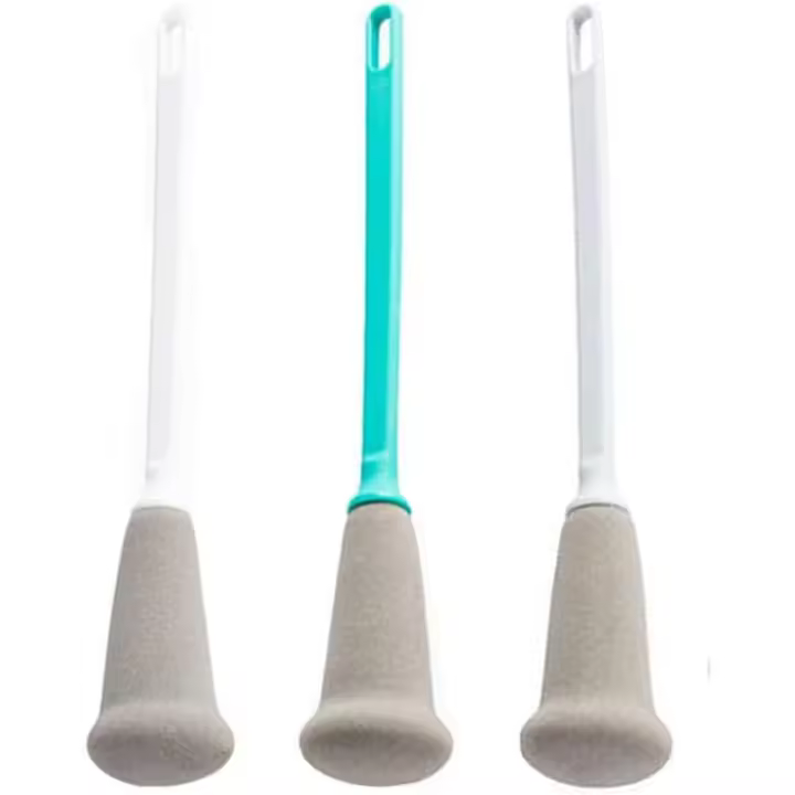 piezas de cepillo de esponja de limpieza para biberones, cepillo de espuma, limpiador para biberones, botellas de agua de cuello estrecho, vasos, tazas, teteras - 1