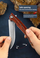 Cuchillo Plegable De Acero Damasco VG10 Cuchillo De Campo Mini Para Exterior Cuchillo De Bolsillo Coleccionista Cuchillo De Defensa - details 1