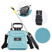Nueva Sprayer Agrícola De 5L Tipo Mochila Alta Presión Electrónica Desinfección Insecticida Verde/Azul/Blanco Material Plástico - details 8