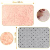 Alfombra de área 40x60cm, Linda Alfombra de Alfombra Suave Gruesa, Alfombra de Peluche Esponja decoración para habitación Infantil, Dormitorio, Sala de Estar, baño (Rosa) - details 0