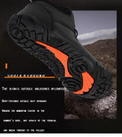 Zapatos De Senderismo Impermeables Para Hombres Botas De Trekk Ingles Casuales De Verano Y Otoño Para Escalada Y Senderismo Con Cubierta Del Tobillo Material De Suela De Goma Talla Verdadera - details 6