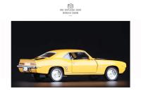 Modelo De Coche De Metal Chevelle USA 1969 Camaro SS Vintage En Color Mate Negro a Escala 1:36 Regalo Para Coleccionistas Y Niños - details 7