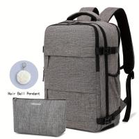 Mochila de viaje de gran capacidad con compartimento para zapatos, mochila ligera Dacron con puerto de carga, viaje de moda - details 10