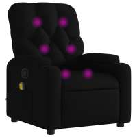 vidaXL Sillón de masaje reclinable de tela Gris claro, Gris oscuro, Negro Sillon Dormitorio Sillon Comodos Silla Relax Sillón Sofá - details 4