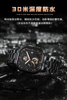 Reloj de cuarzo con correa de acero para hombre, multifuncional, resistente al agua, de marca - details 6