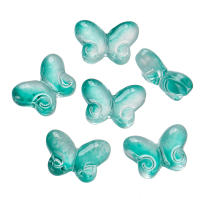 10pcs Bolas De Vidrio De Mariposa Color Gradiente 14.5mm Pequeñas Y Ligeras Para Creación De Joyería Collar Pulsera DIY - details 8