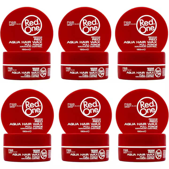 RedOne Red Aqua Wax Full Force - Cera de peinado, 6 x 150 ml - 1