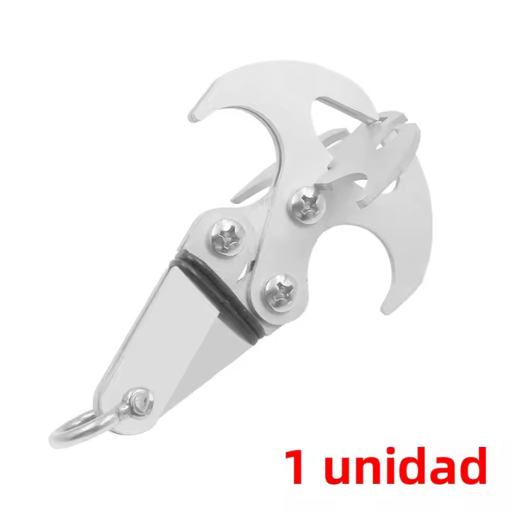 Gancho De Sobrevivencia Multiusos De Acero Inoxidable Herramienta Plegable Para Camping Y Escalada Portátil Gancho De Gravedad - 1
