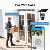 Cámara Solar WIFI Dual Lente Tres Pantallas 12MP 10X Zoom CCTV Exterior Con Seguimiento Automático Detecta Humanos Soporte PTZ IP66 Cam - details 13