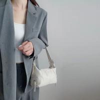 Bolso De Hombro Para Mujer De Cuero PU De Alta Calidad Sólido Negro Blanco Bolso Tote Para Oficina Y Citas Estilo Minimalista - details 7