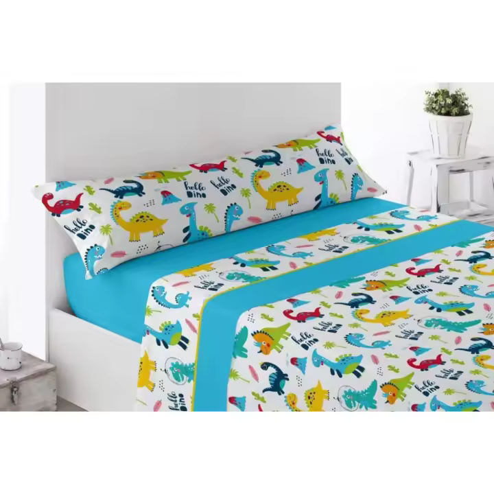 Juego de Sábana PIRINEO de invierno, 3 piezas diseño infantil/juvenil estampado fantasía para camas de 90 cm y 105 cm - 1