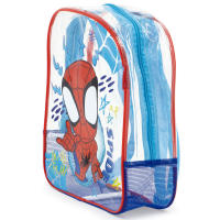 Mochila de Playa Spidey 31cm, Bolsa Playa Transparente con Rejilla Spidey Marvel, Mochila Infantil para Niños, Regalo Cumpleaños, Piscina, Camping, Campamento, Vacaciones, Color Azul - details 3