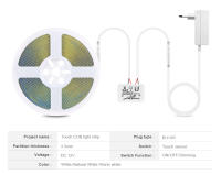 Espejo De Maquillaje Con Interruptor Táctil Luz LED COB Dimmable 12V Para Dormitorio Baño Mesa De Vestir Iluminación De Fondo - details 1