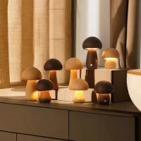 Lámpara De Mesa De Hongo Recargable Táctil Portátil Para Decoración Del Hogar Luz Nocturna Dimmer Para Dormitorio Pequeña Y Moderna - details 1
