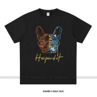 Camiseta Unisex De Algodón 100% Con Portratto De Perro De Rhinestone Y2K Estilo Callejero Brillante Casual Cuello Redondo Manga Corta - details 2