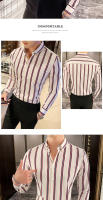 Camisa Larga De Manga Para Hombre Clásica Estampada Primavera Moda Casual Negocios Boda Tendencia Cuello En V Polyester - details 1
