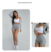 Shorts De Running Para Mujer HELIAR Cintura Alta A-line Delgados De Punto Estilo Casual Verano Slim Bodycon Trousers - details 8