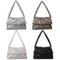 Bolso De Hombre Para Mujer En Nylon Suave With Correa Ajustable Gran Capacidad Estilo Moderno Para Uso Diario En La Oficina Colores Disponible: Plata Champán Blanco Negro - details 7
