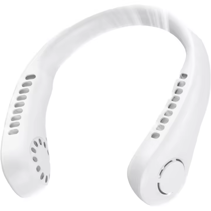 Ventilador de Cuello portátil, 3000 mAh, 360 °, sin Aspas, recargable, Manos gratis, con 3 velocidades para Viajes, Exterior, hogar y oficina - 1