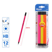 Stelam Matita Lápices HB con Goma, 12 Unidades, 19 cm, Madera Negra  (Elegante, Duradera, Suave), Ideal para Estudiantes, Regalos y Dibujo - Pack Ahorro - details 2