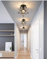 Lámpara De Techo Creativa De Cristal Negro/Oro Moderna Para Sala De Estar Pasillo Aisle Dormitorio Iluminación Interior Instalación Suelta Fuente De Alimentación AC - details 8