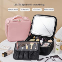 Estuche De Maquillaje LED Con Espejo Y Luces Capacidad Grande Sensación Premium Estuche De Luxo Para Cosméticos Estilo Inglés - details 0