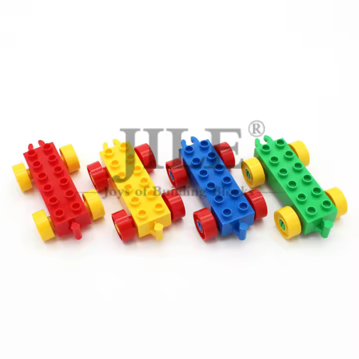 Bloques De Construcción Grandes MOC Vehículos De Tráfico Compatible Juguetes Educativos Creativos Para Niños Regalo Tamaño Grande ABS Sin Batería - 1