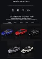Coche De Juguete a Escala 1:24 Tesla Model X Y Tesla Model 3 Con Sonido Y Luz Coleccionable Para Niños Regalo De Cumpleaños Metal - details 1