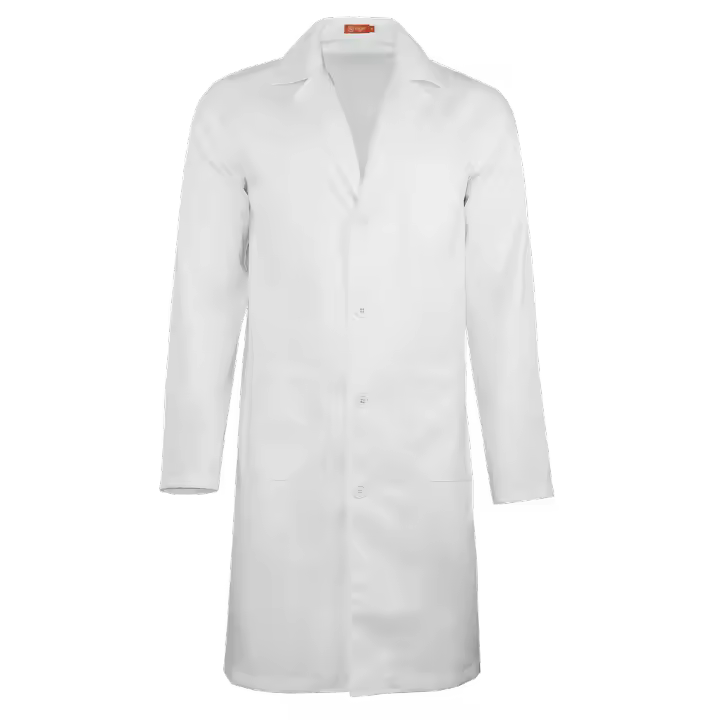 Bata sanitaria unisex blanca con botones modelo House de Roger - 1