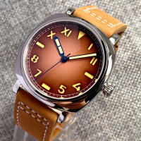 Reloj Automático Tandorio 42mm NH35A 20bar Dial Negro Calífornia Cristal De Zafiro Corona Ajustable Cuarzo Polido Cuero Negro - details 0