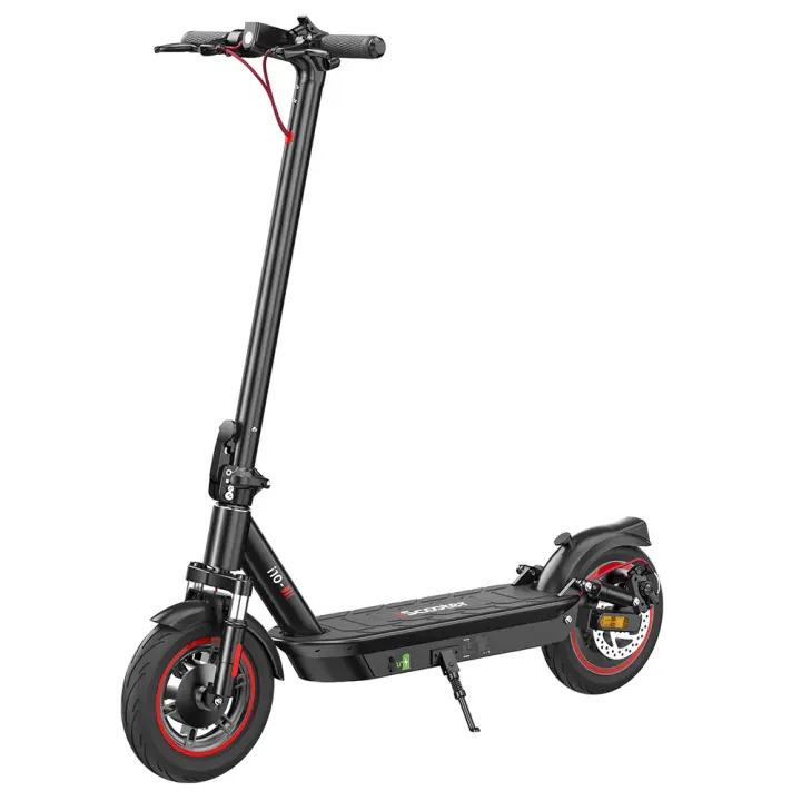 iScooter i10 Scooter Eléctrico, Motor de 650W, Batería de 36V 15Ah, Neumáticos de 10 pulgadas, Velocidad Máxima de 40km/h, Autonomía Máxima de 45km, Suspensión Delantera y Trasera, Freno Eléctrico y de Disco - 1