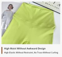 Leggings De Fitness Para Mujer Sensación De Naked High Waist Push up Para Correr Yoga Pantalones De Running Sport De Algodón Spandex Talla True Ankle-Length - details 2