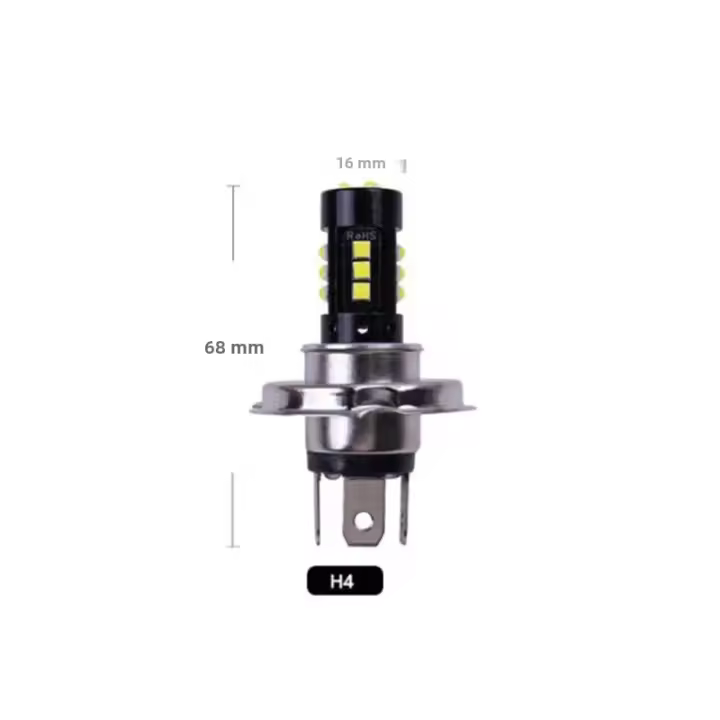  Bombilla De Moto LED Universal AC DC Ultra Blanca Alta Brillo H4 P15D BA20D 3030 15SMD Alta/Baja Lámpara De Moto - 1