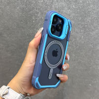 Soporte Plegable Para Lente De Protección Para Funda Magsafe Para iPhone 11 12 13 14 15 16 pro Max plus Armadura Magnética Antichoque Bumper Cubierta - details 10