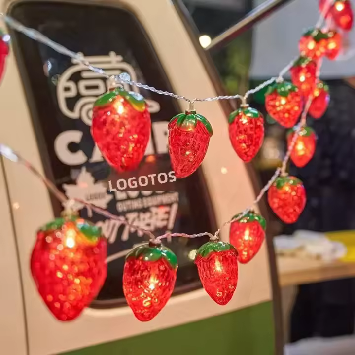 Luces De Fresa 2024 Para Decoración De Hogar Y Fiesta LED Colgantes Modo De Luz Siempre Encendido Para Boda Y Fiesta De Pascua - 1