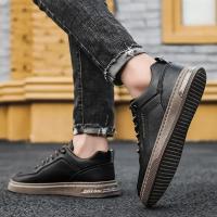 Zapatos Casuales Para Hombre De Color Sólido Y Moda Portátiles Cómodos Planos Antideslizantes Y Resistentes Al Desgaste Deporte Con Suela De Cuero Viscosa Talla Verdadera - details 31