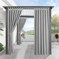Cortina De Aislamiento Térmico Impermeable Al Aire Libre 1PC Para Patio Porche Pergola Cabana Decoración Tab Top Modern Style - details 5
