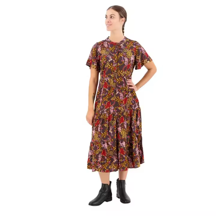 Superdry Vestido Midi De Manga Corta Printed Tiered - 1