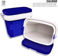 Nevera Portátil 25 - 16 litros, Azul con Asa Rígida - Porta Alimentos para Camping, Playa, Acampada - details 0